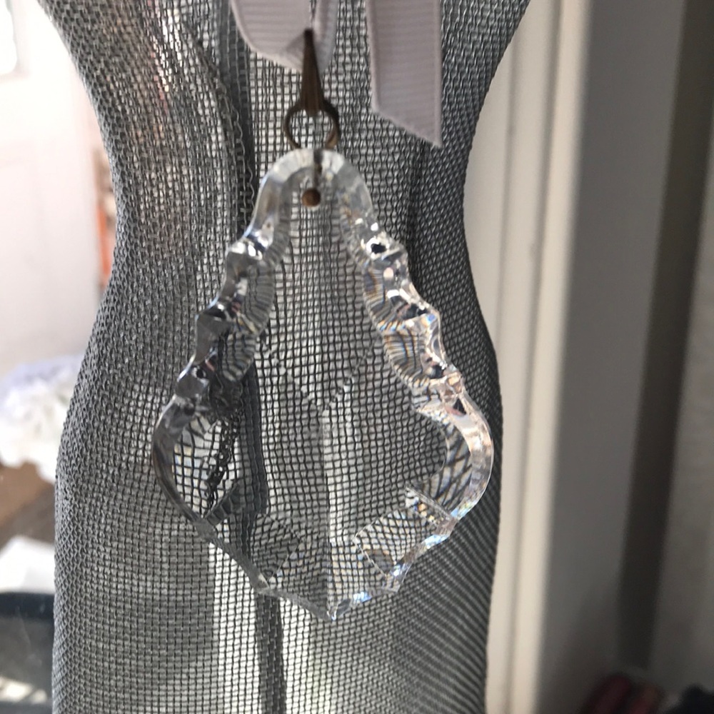 🪴🎍Antique French Flat Back Crystal 🎍🪴